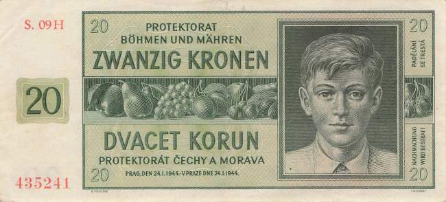 20 Kronen 1944 ro.563a VF+